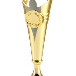 Economy trofee kelk goud/grijs hoog