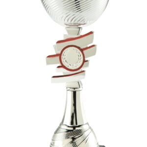 Economy trofee kelk zilver/rood