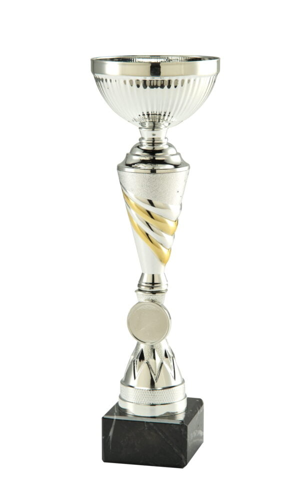 Economy trofee kelk zilver/goud/wit