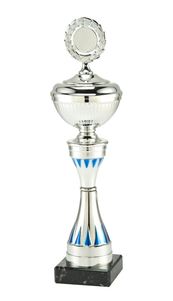 Medium trofee zilver/blauw klein