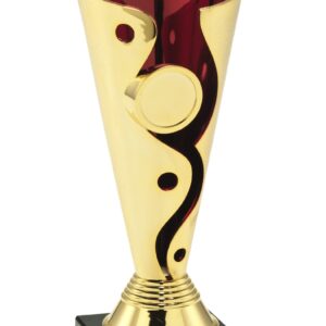 Trofee set rond goud/rood